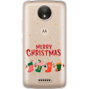 Прозрачный чехол Uprint Motorola Moto C XT1750 Merry Christmas