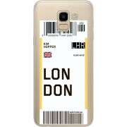Прозрачный чехол Uprint Samsung J600 Galaxy J6 2018 Ticket London