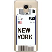 Прозрачный чехол Uprint Samsung J600 Galaxy J6 2018 Ticket New York