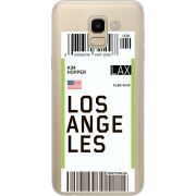 Прозрачный чехол Uprint Samsung J600 Galaxy J6 2018 Ticket Los Angeles