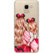 Прозрачный чехол Uprint Samsung J600 Galaxy J6 2018 Mouse Girls