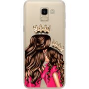 Прозрачный чехол Uprint Samsung J600 Galaxy J6 2018 Queen and Princess