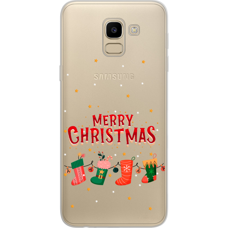 Прозрачный чехол Uprint Samsung J600 Galaxy J6 2018 Merry Christmas