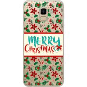 Прозрачный чехол Uprint Samsung J600 Galaxy J6 2018 Vintage Christmas Pattern