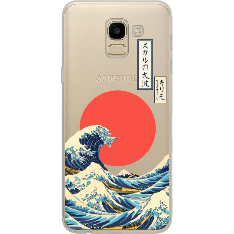 Прозрачный чехол Uprint Samsung J600 Galaxy J6 2018 Большая волна в Канагаве