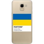 Прозрачный чехол Uprint Samsung J600 Galaxy J6 2018 Pantone вільний синій