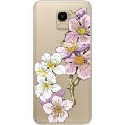 Прозрачный чехол Uprint Samsung J600 Galaxy J6 2018 Cherry Blossom