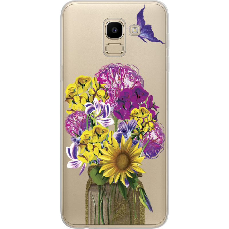 Прозрачный чехол Uprint Samsung J600 Galaxy J6 2018 My Bouquet