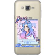 Прозрачный чехол Uprint Samsung J700H Galaxy J7 The Sakuras Will Cry For You