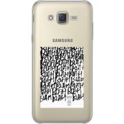 Прозрачный чехол Uprint Samsung J700H Galaxy J7 Blah Blah