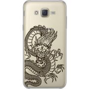 Прозрачный чехол Uprint Samsung J700H Galaxy J7 Chinese Dragon