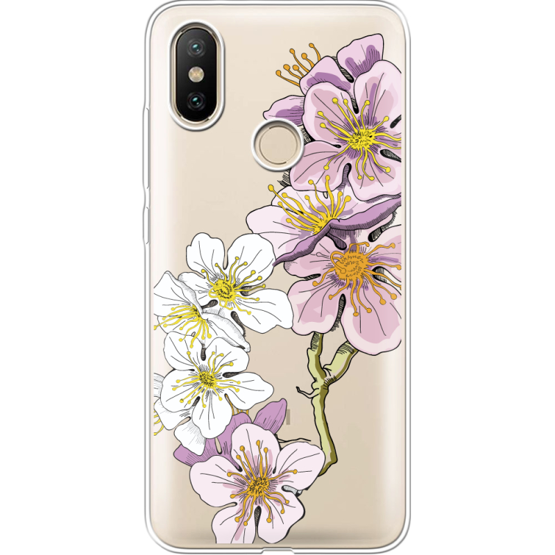 Прозрачный чехол Uprint Xiaomi Mi 6X / A2 Cherry Blossom
