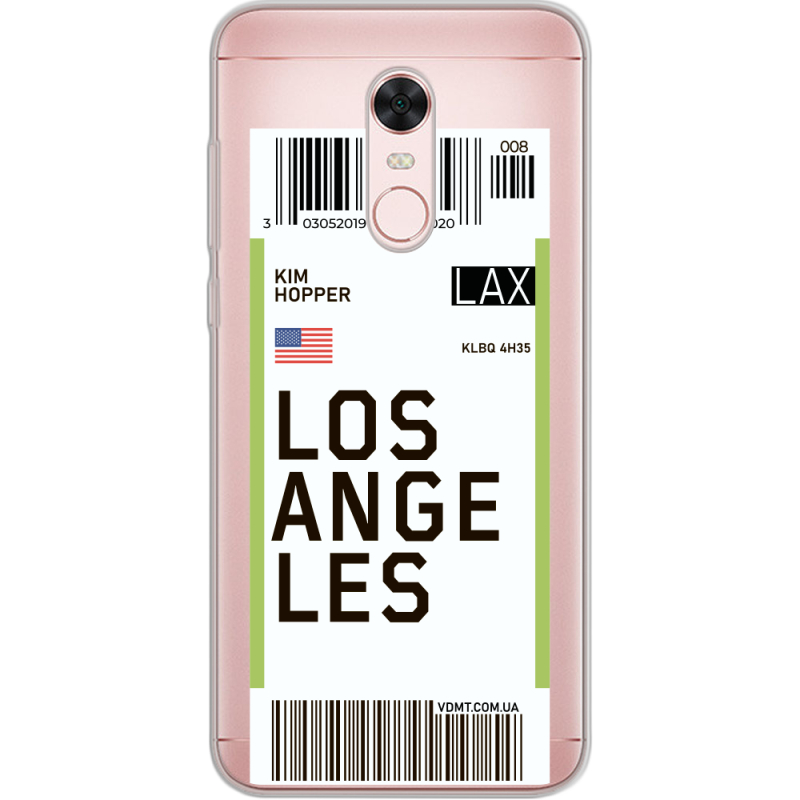 Прозрачный чехол Uprint Xiaomi Redmi 5 Plus Ticket Los Angeles