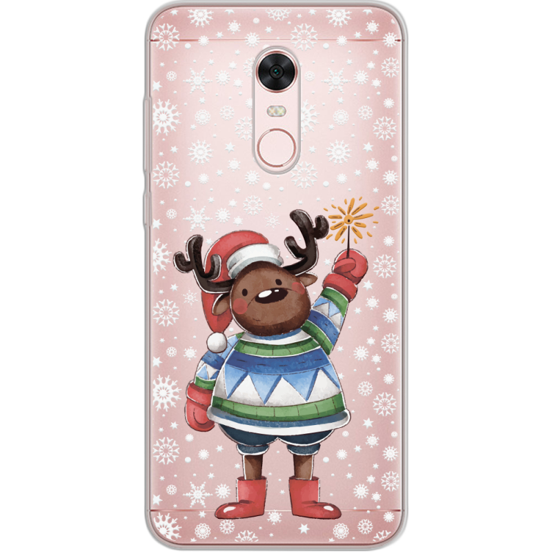 Прозрачный чехол Uprint Xiaomi Redmi 5 Plus Christmas Deer with Snow