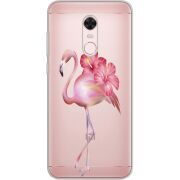 Прозрачный чехол Uprint Xiaomi Redmi 5 Plus Floral Flamingo