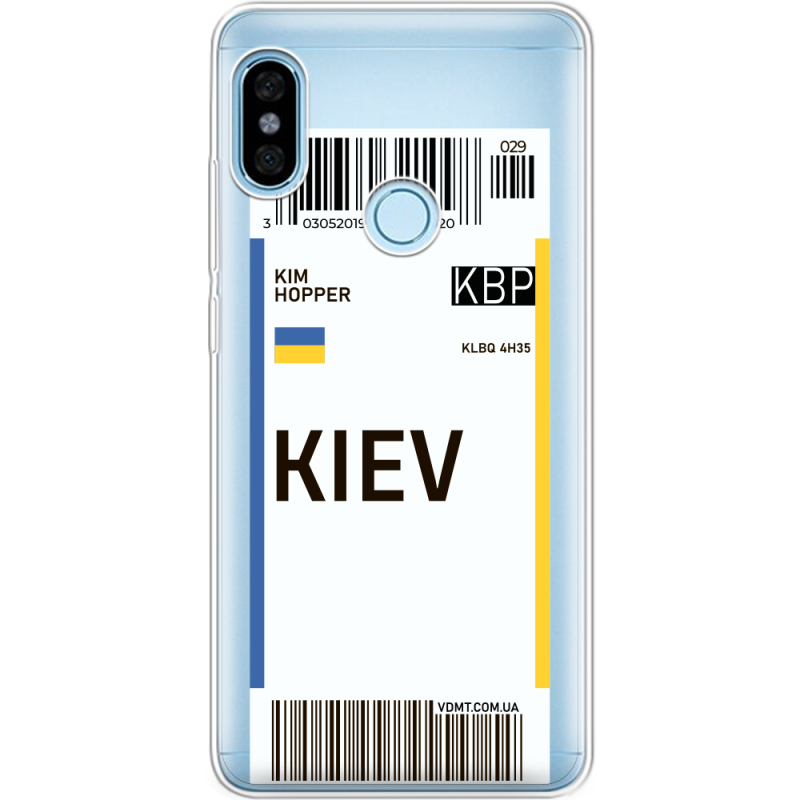 Прозрачный чехол Uprint Xiaomi Redmi Note 5 / Note 5 Pro Ticket Kiev