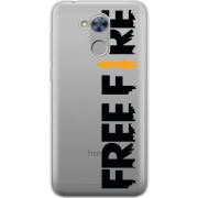 Прозрачный чехол Uprint Huawei Honor 6A Free Fire Black Logo