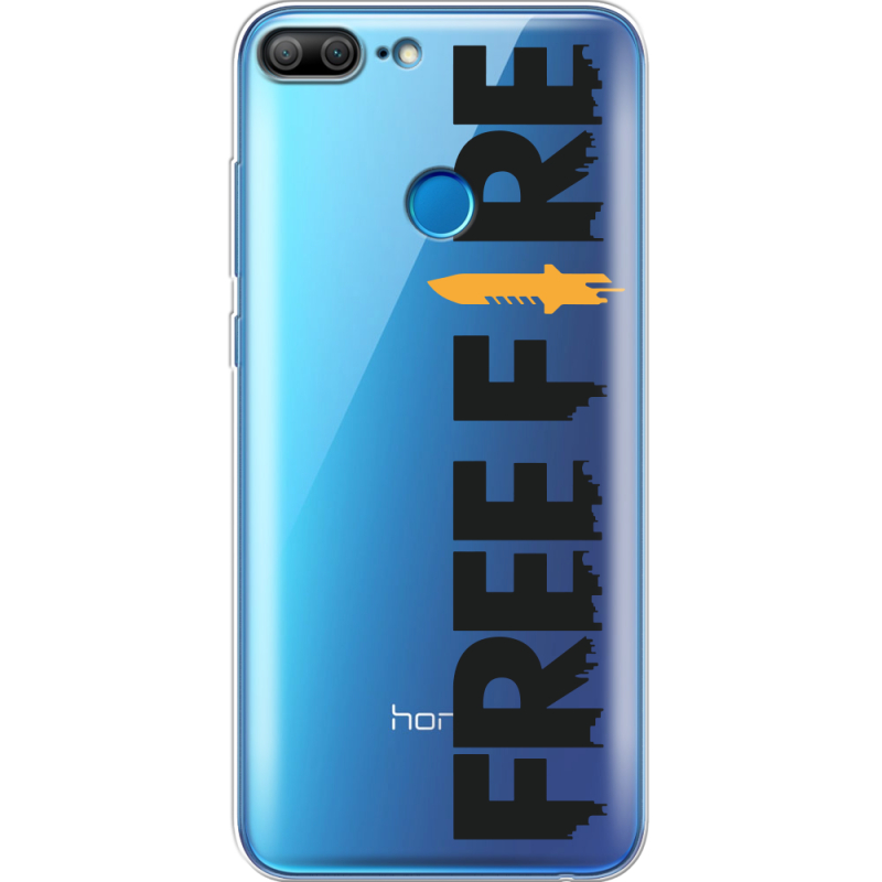 Прозрачный чехол Uprint Huawei Honor 9 Lite Free Fire Black Logo