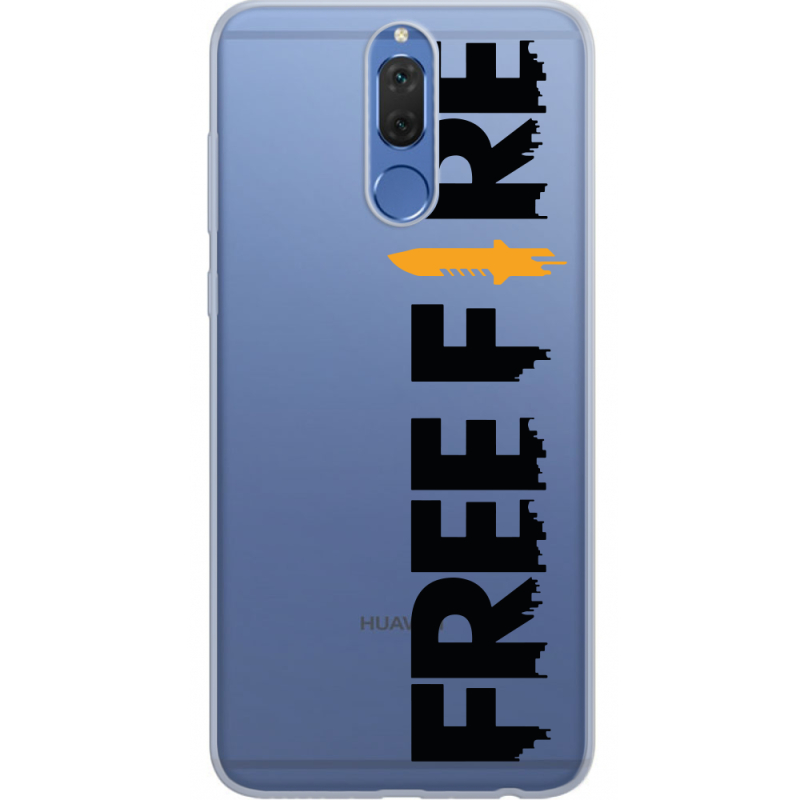 Прозрачный чехол Uprint Huawei Mate 10 Lite Free Fire Black Logo