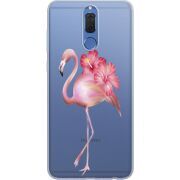 Прозрачный чехол Uprint Huawei Mate 10 Lite Floral Flamingo