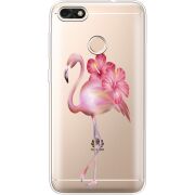 Прозрачный чехол Uprint Huawei Nova Lite 2017 Floral Flamingo