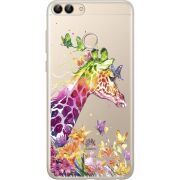 Прозрачный чехол Uprint Huawei P Smart Colorful Giraffe