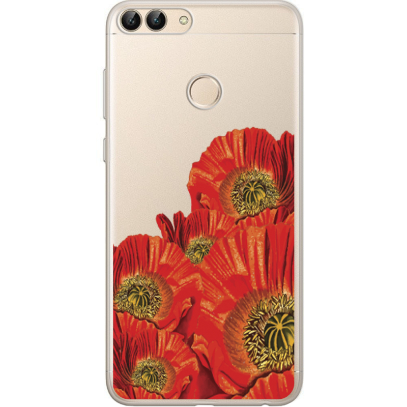 Прозрачный чехол Uprint Huawei P Smart Red Poppies