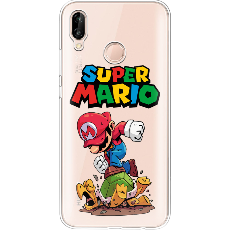 Прозрачный чехол Uprint Huawei P20 Lite Super Mario