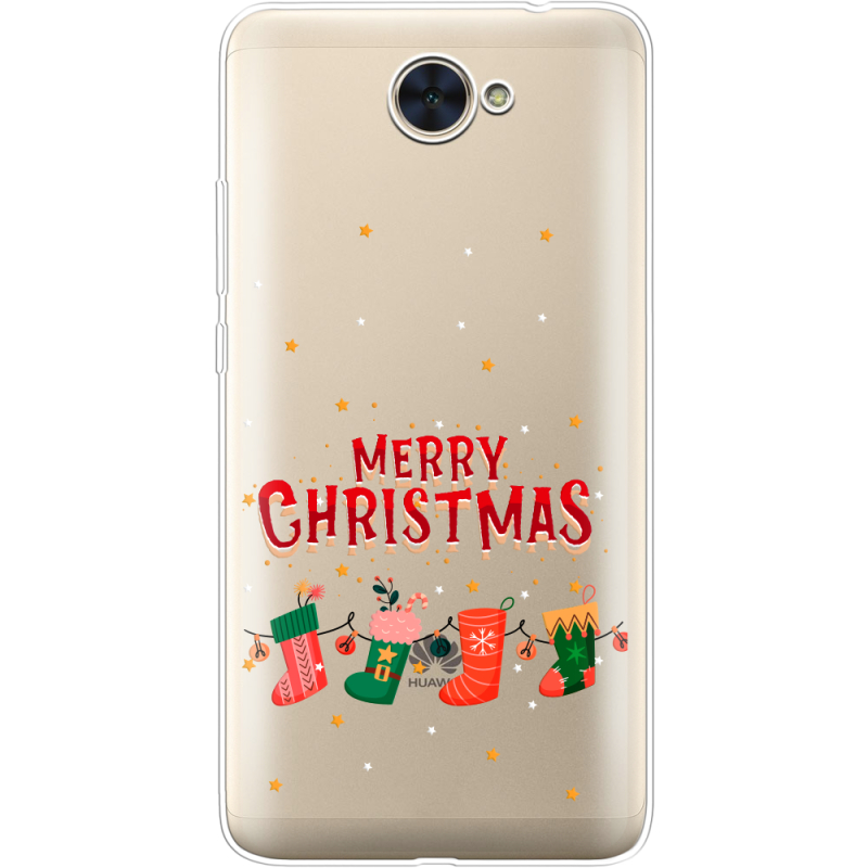 Прозрачный чехол Uprint Huawei Y7 2017 Merry Christmas