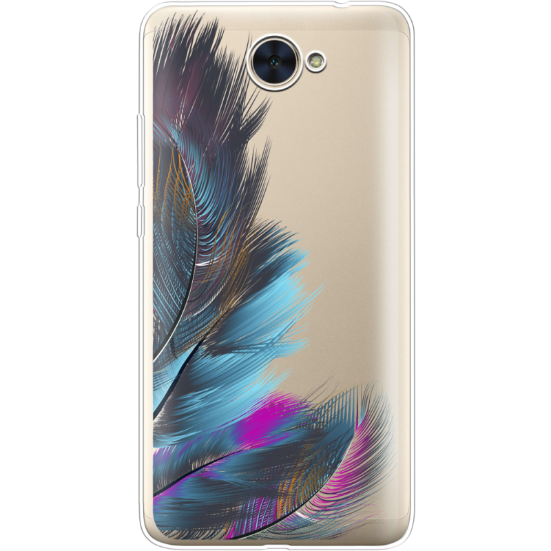 Прозрачный чехол Uprint Huawei Y7 2017 Feathers