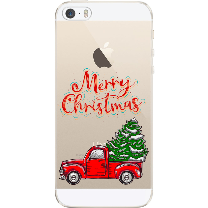 Прозрачный чехол Uprint Apple iPhone 5 / 5S / 5SE Holiday Car