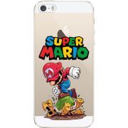 Прозрачный чехол Uprint Apple iPhone 5 / 5S / 5SE Super Mario