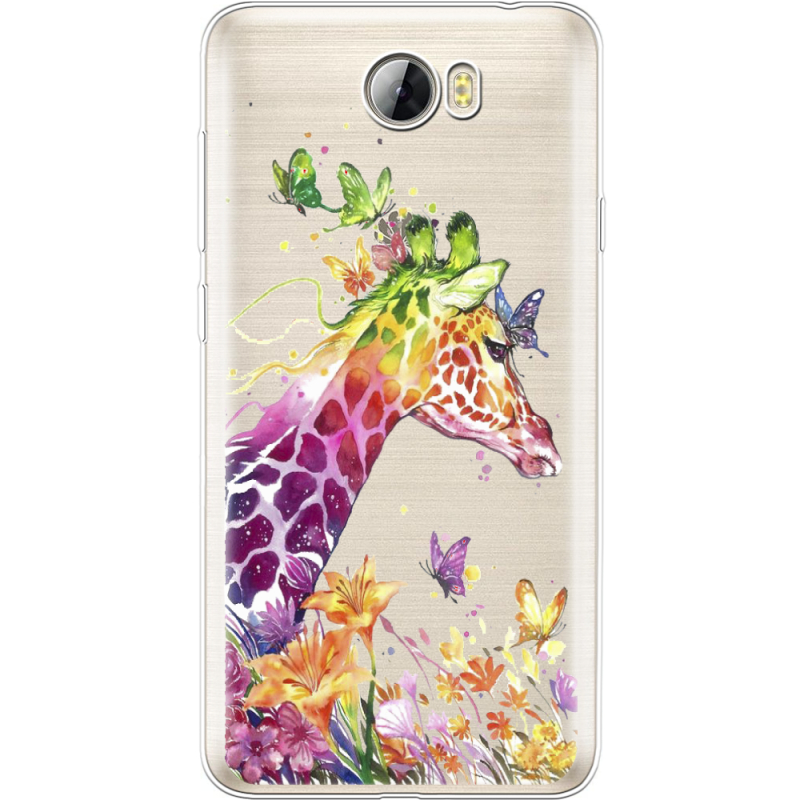 Прозрачный чехол Uprint Huawei Y5 2 Colorful Giraffe