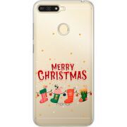 Прозрачный чехол Uprint Huawei Y6 Prime 2018 / Honor 7A Pro Merry Christmas
