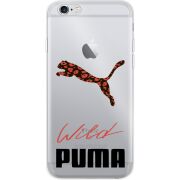 Прозрачный чехол Uprint Apple iPhone 6 / 6S Wild Cat