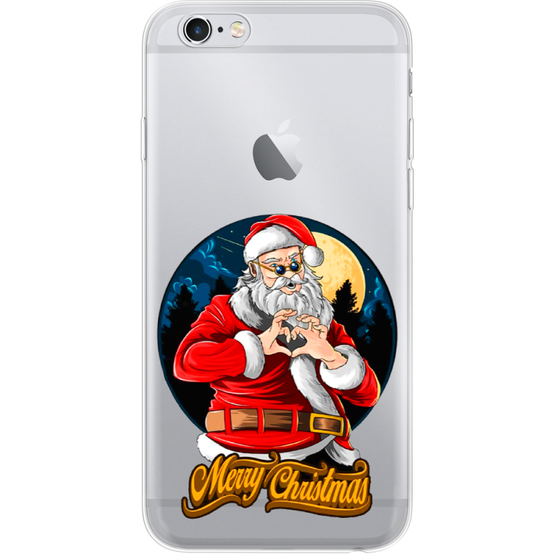 Прозрачный чехол Uprint Apple iPhone 6 / 6S Cool Santa