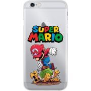 Прозрачный чехол Uprint Apple iPhone 6 / 6S Super Mario