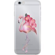 Прозрачный чехол Uprint Apple iPhone 6 / 6S Floral Flamingo