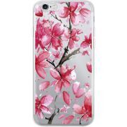 Прозрачный чехол Uprint Apple iPhone 6 / 6S Pink Magnolia