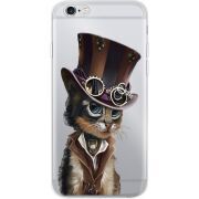 Прозрачный чехол Uprint Apple iPhone 6 / 6S Steampunk Cat