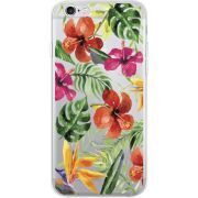 Прозрачный чехол Uprint Apple iPhone 6 / 6S Tropical Flowers