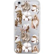 Прозрачный чехол Uprint Apple iPhone 6 / 6S Cotton and Rabbits