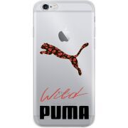 Прозрачный чехол Uprint Apple iPhone 6 Plus / 6S Plus  Wild Cat