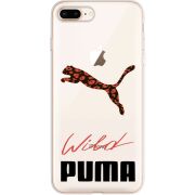 Прозрачный чехол Uprint Apple iPhone 7/8 Plus Wild Cat