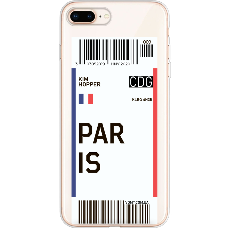 Прозрачный чехол Uprint Apple iPhone 7/8 Plus Ticket Paris