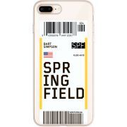 Прозрачный чехол Uprint Apple iPhone 7/8 Plus Ticket Springfield