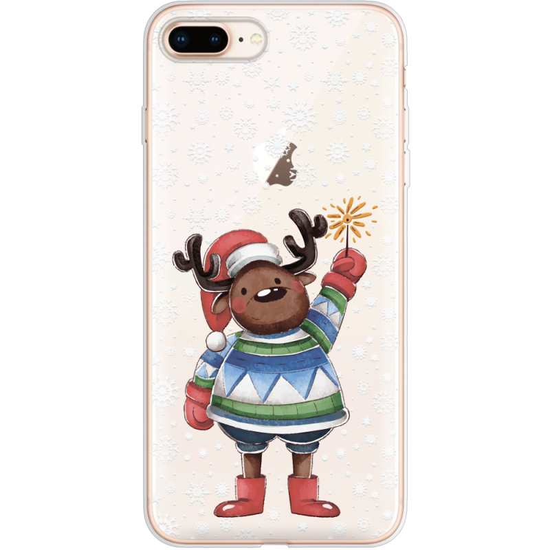 Прозрачный чехол Uprint Apple iPhone 7/8 Plus Christmas Deer with Snow