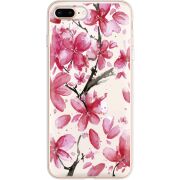 Прозрачный чехол Uprint Apple iPhone 7/8 Plus Pink Magnolia