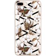 Прозрачный чехол Uprint Apple iPhone 7/8 Plus Cotton flowers