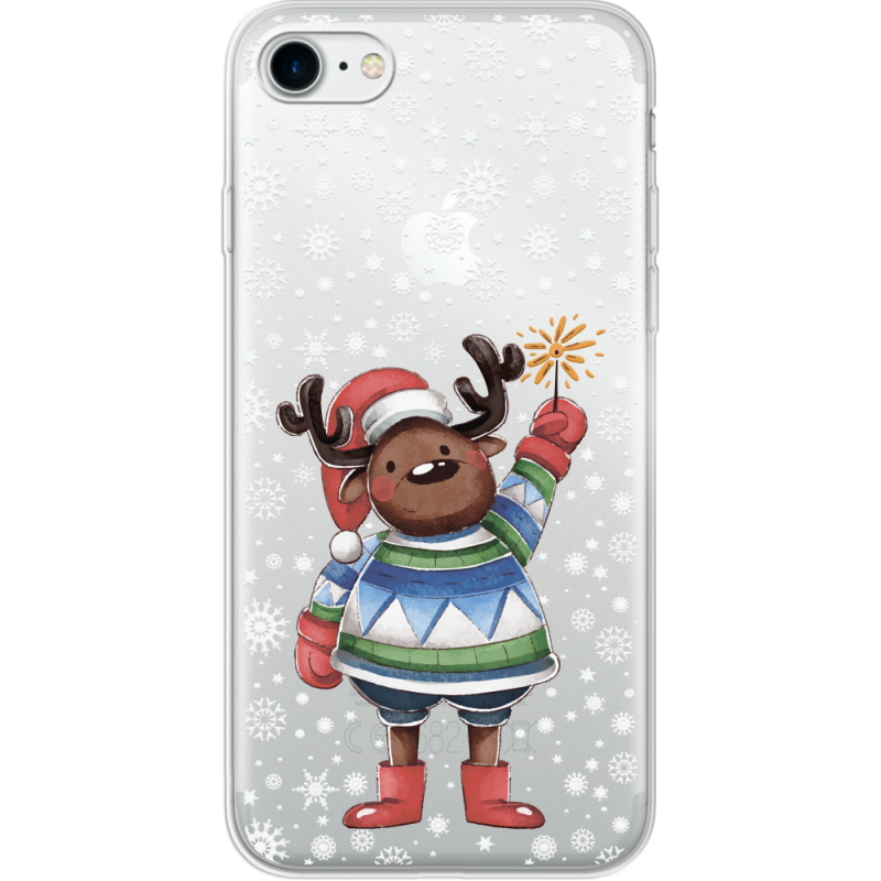 Прозрачный чехол Uprint Apple iPhone 7/8 Christmas Deer with Snow